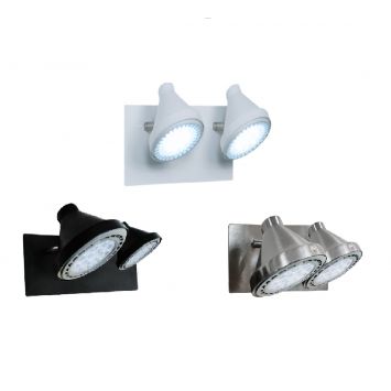 Spot De Pared 2 Luces Ar111 Movil