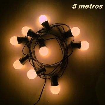 Guirnalda 5 metros con lamparas incandescente opal 24W